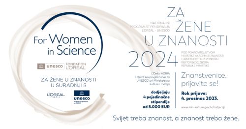 Natječaj - Za žene u znanosti 2024.