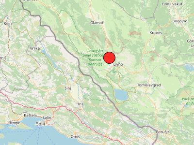Prilično jak potres kod Livna (BiH)