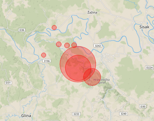 Dva jača potresa kod Petrinje