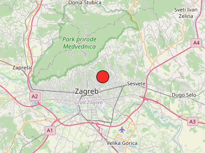 Vrlo slab potres u Zagrebu