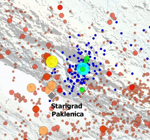 Potresi kod Starigrada Paklenice 