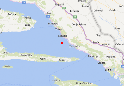 Dva slaba potresa kod Makarske