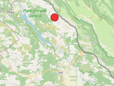 Slab potres kod Sinja