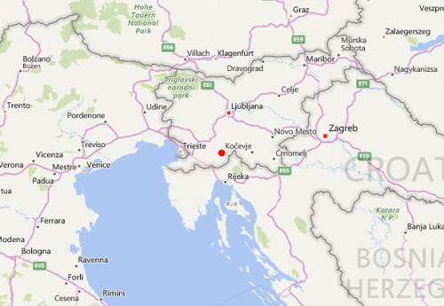 Potres kod Ilirske Bistrice u Sloveniji