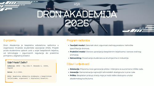 POZIV ZA STUDENTE – DRON AKADEMIJA
