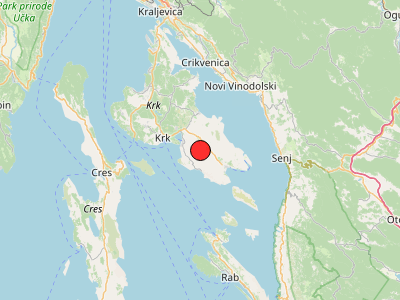Vrlo slab potres na otoku Krku