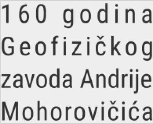 160 godina Geofizičkog zavoda Andrije...